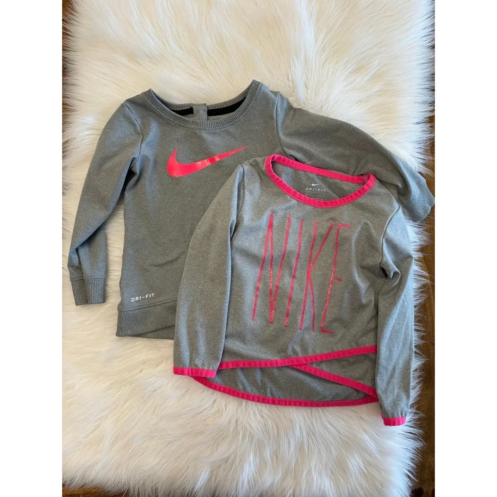Nike gray sweatshirts set of two 18m EUC